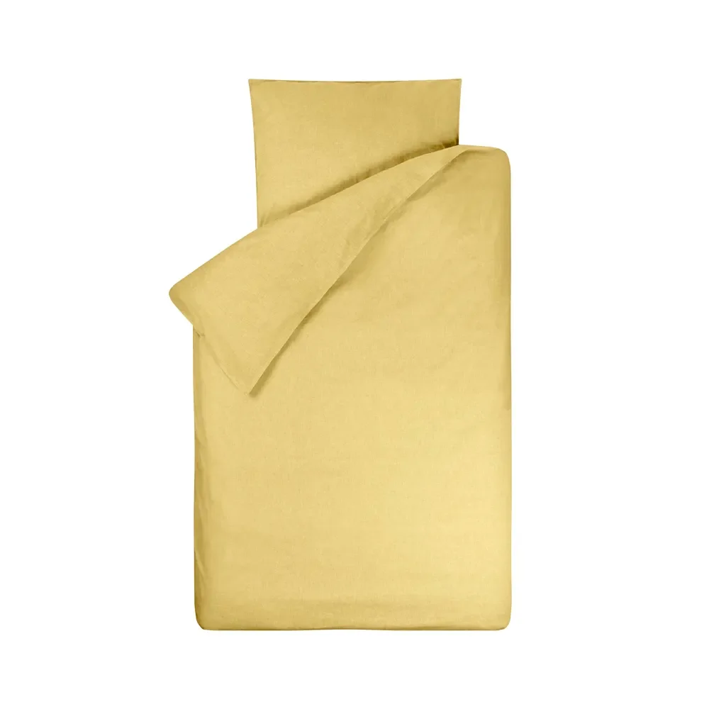 "Bink becquet linge de lit Bo uni jaune moutarde 100 x 135 image"