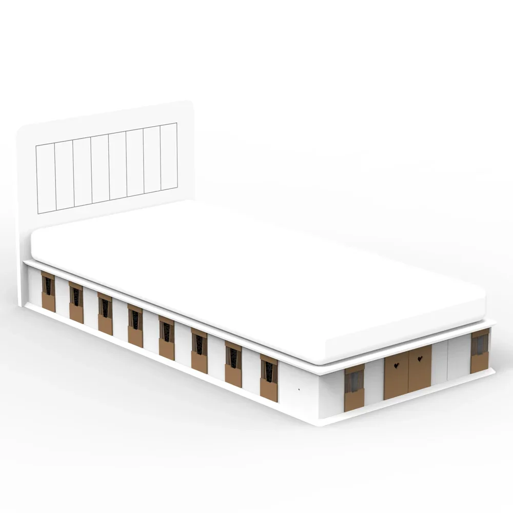 "Mathy by Bols BOXES Lit enfant 2 côtés écurie nature 90 x 190 image"