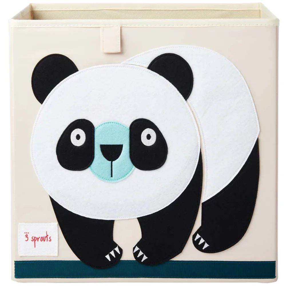 "3 Sprouts panier de rangement Panda image"