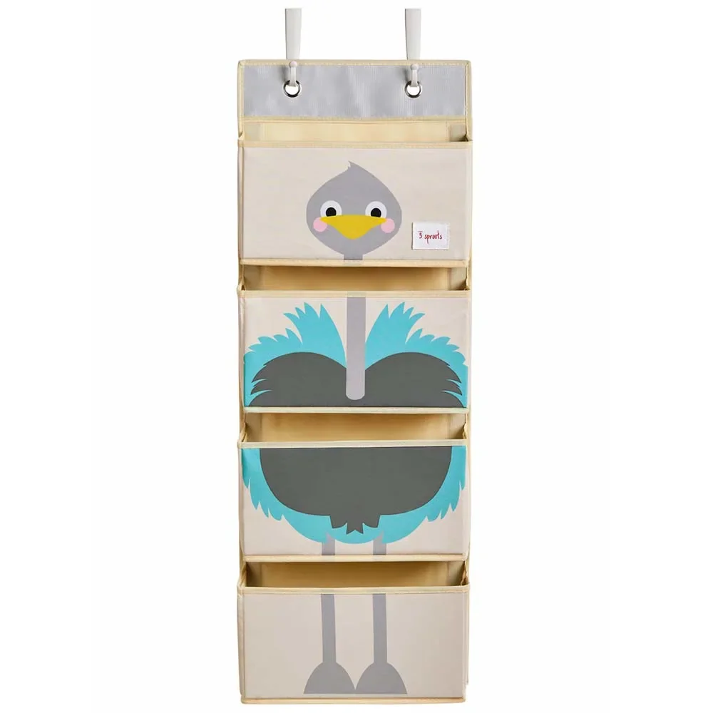 3 Sprouts Rangement mural Utensilo Oiseau Autruche