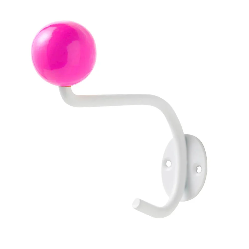 "Superliving Patère blanche rose fluo image"
