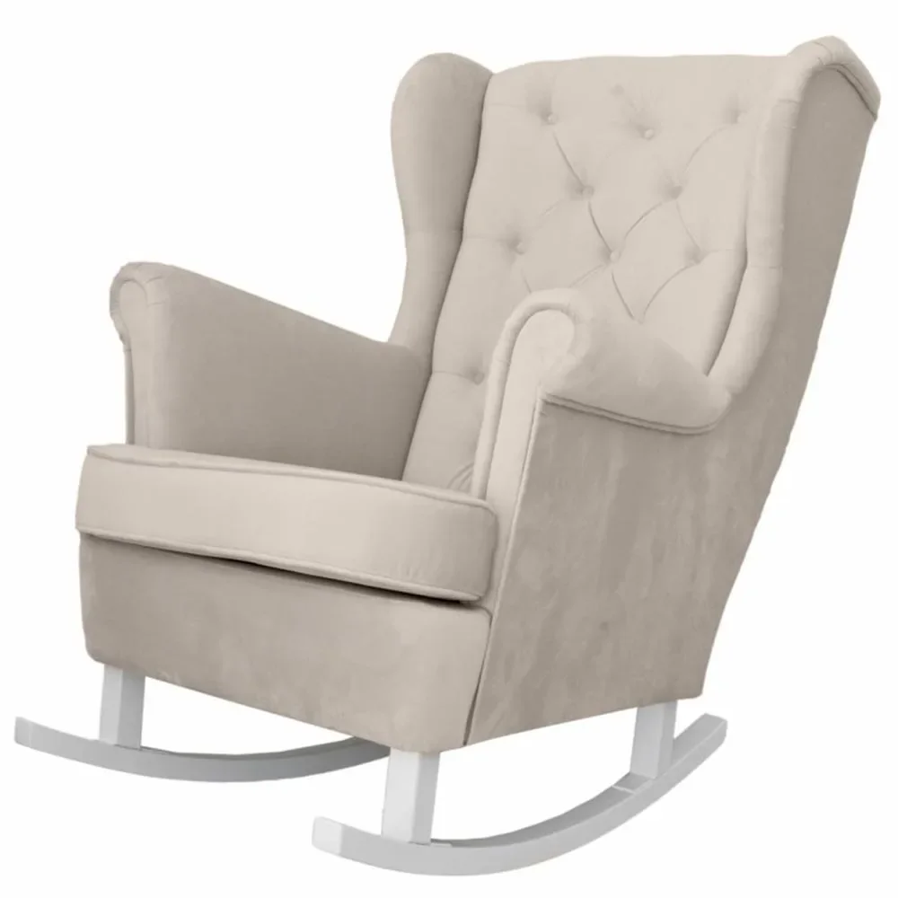 "Caramella Fauteuil à bascule / Fauteuil allaitement beige image"