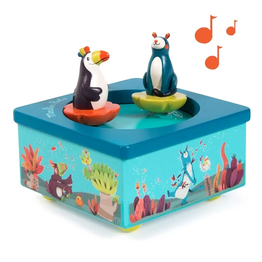 "Moulin Roty Boîte à musique Dans la jungle MDF image"