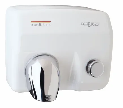 "Sèche main avec bouton poussoir - E88, Saniflow, Blanc image"
