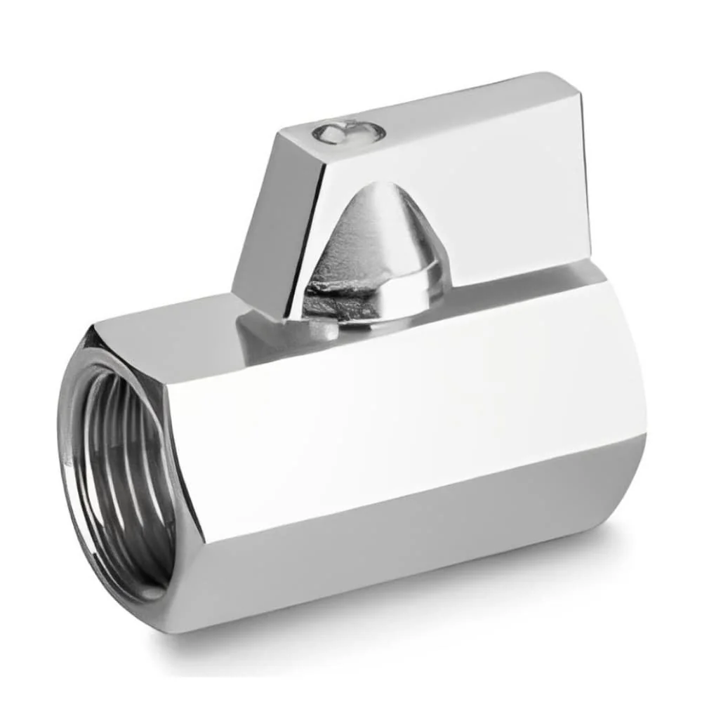 "Robinet à boisseau sphérique 1/2 pouce, Mini laiton chromé, Boni image"