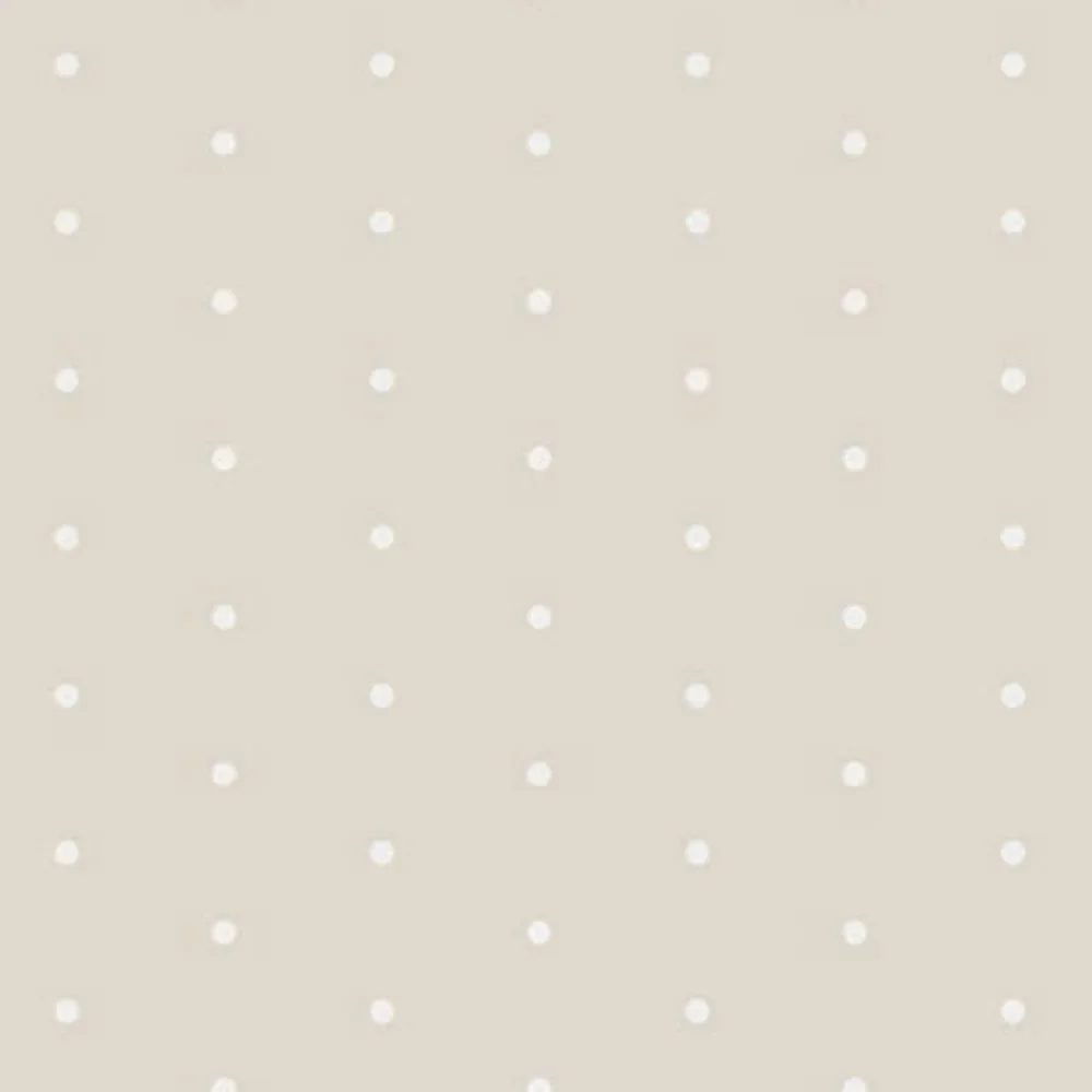 "Casadeco Papier peint My Little World petits pois blancs sur marron clair image"