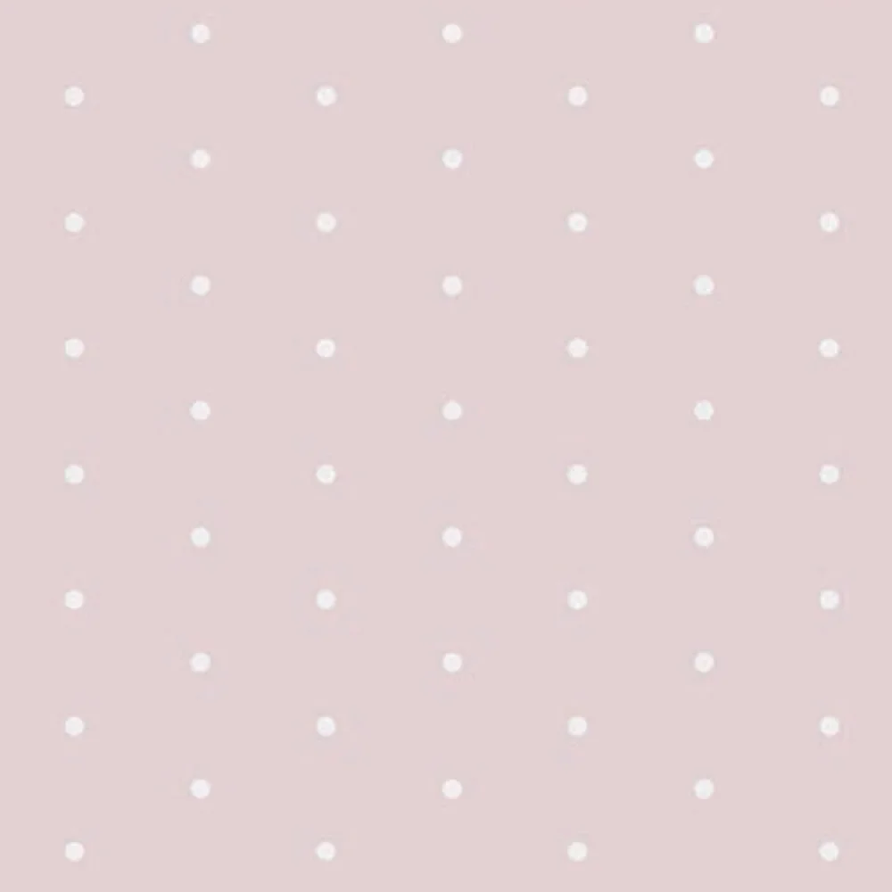 "Casadeco Papier peint My Little World petits pois blancs sur rose image"