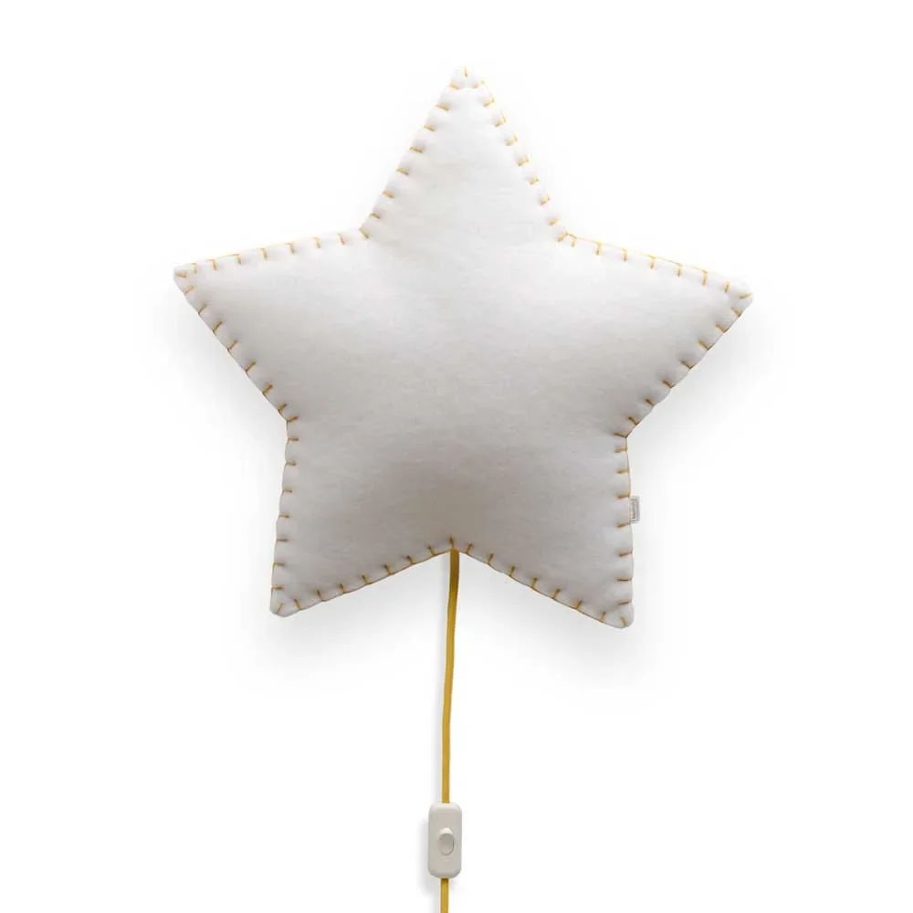 "Buokids lampe douce veilleuse/applique étoile, Version: Cordon et connecteur; Couleur de la couture: Gris image"