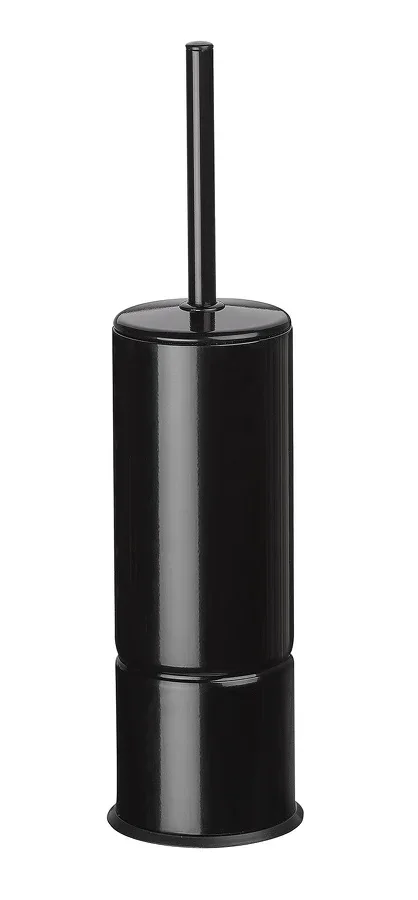 "Porte-brosse wc, Support brosse wc avec un couvercle, Couleur: noir image"