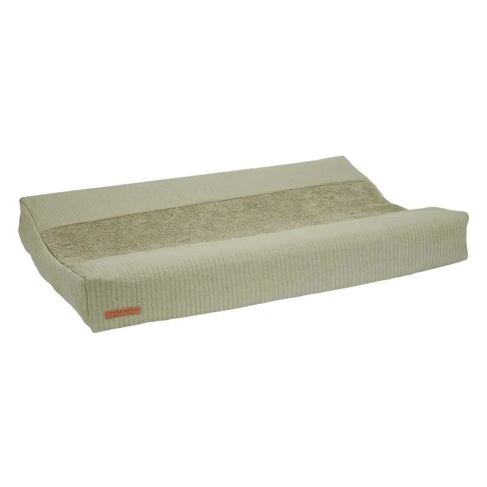"Little Dutch matelas à langer étroit olive uni "Pure Olive, Envelopper: uniquement lié image"