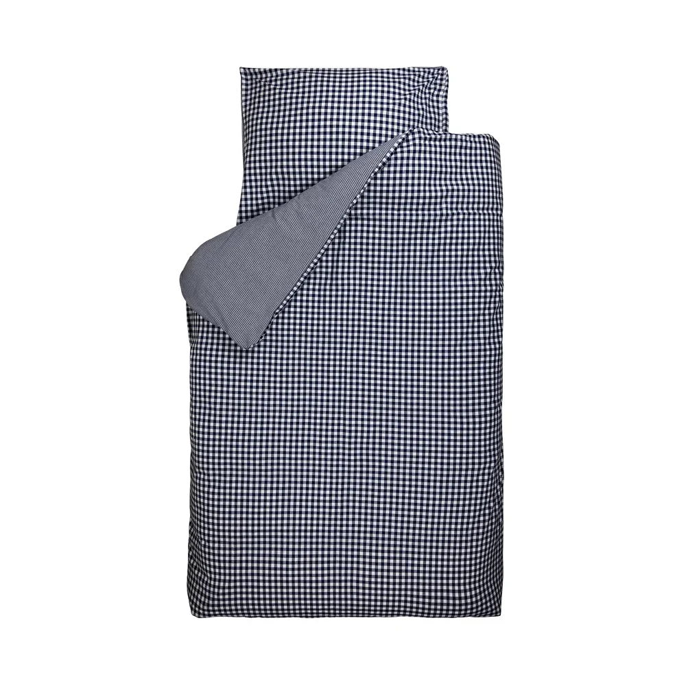 Bink becquet linge de lit BB carreau bleu 100 x 135