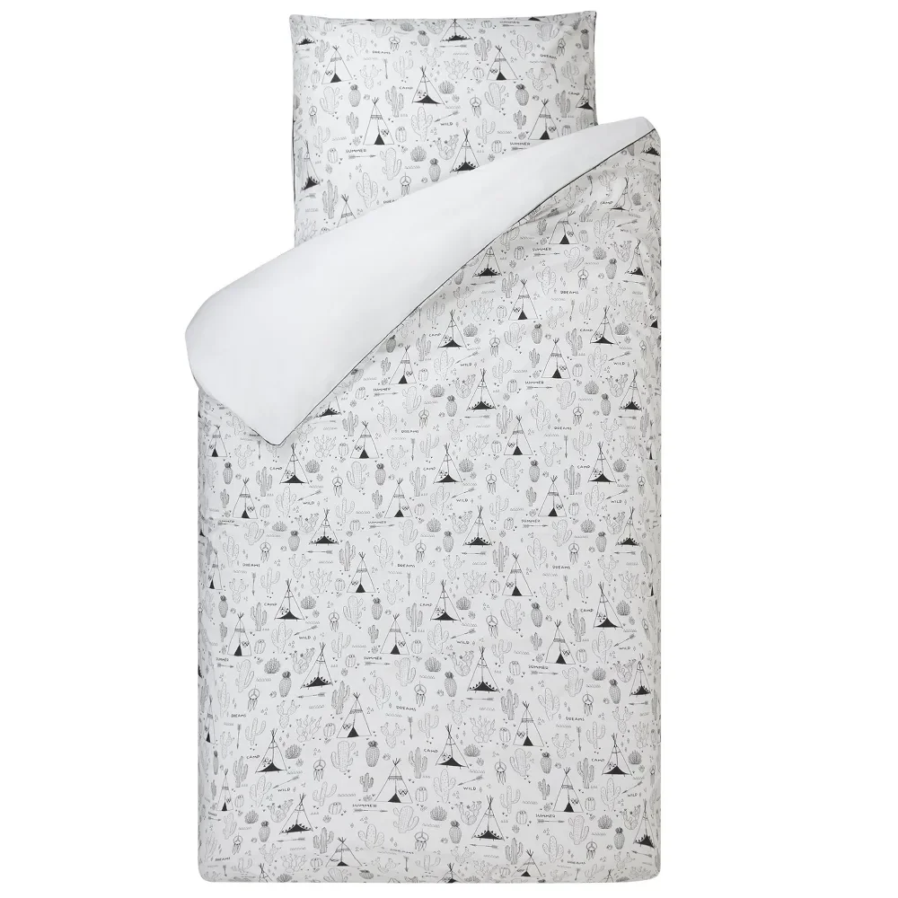 Bink Parure de lit Tipis noir sur blanc 135 x 200