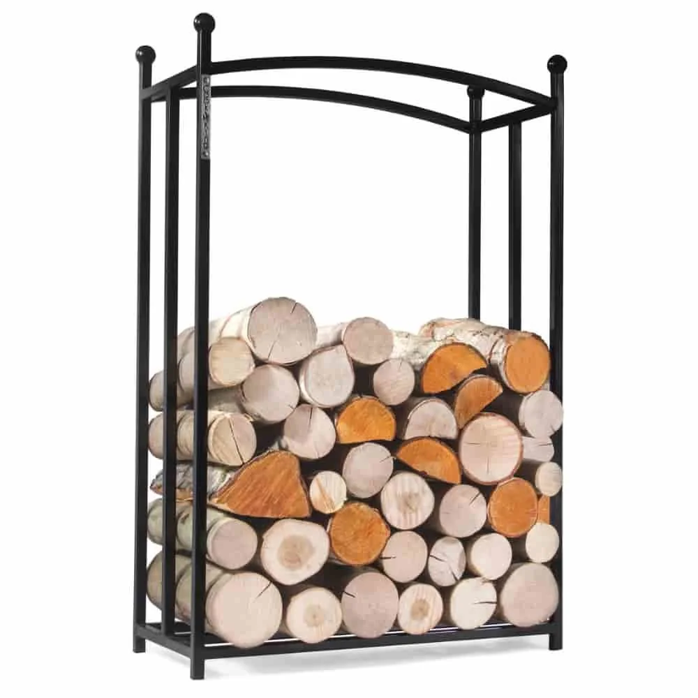"Range-bûches BERRY en acier, 90x60x25cm - Rangement Bois de Chauffage Design image"