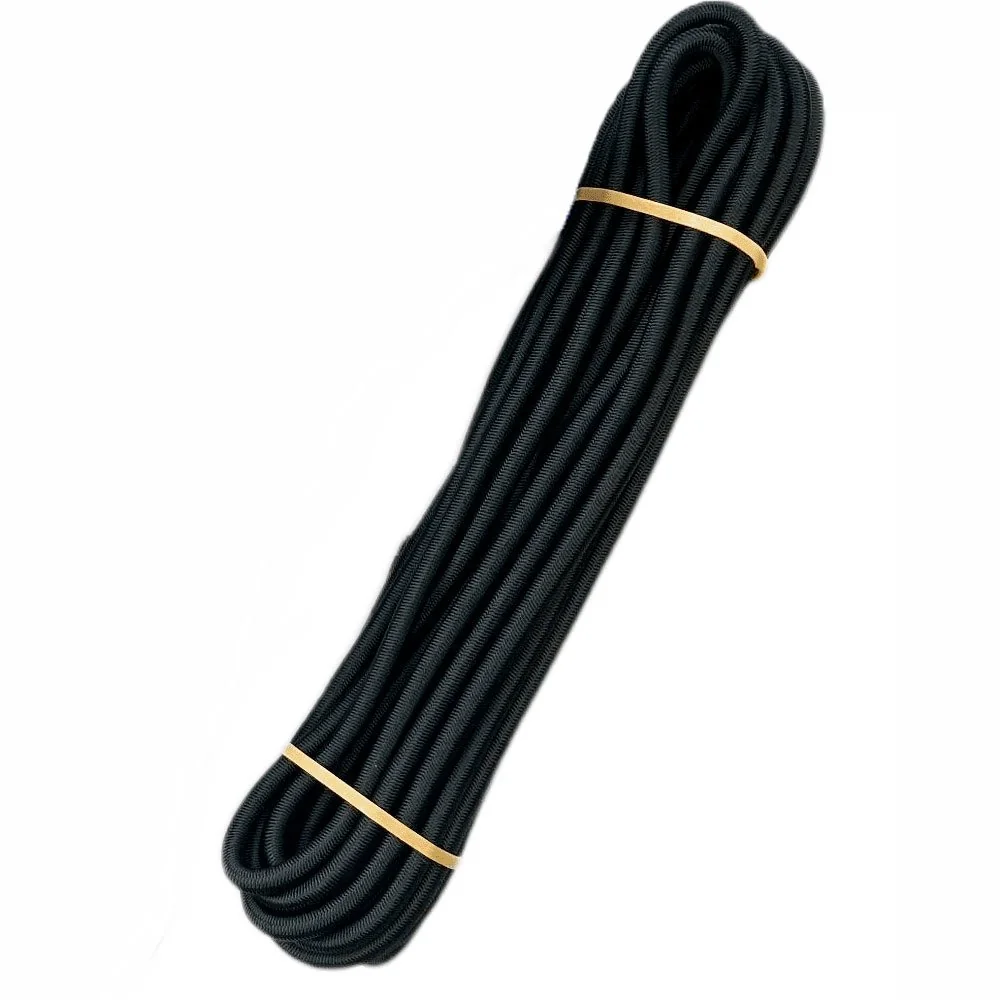 "Corde élastique noire 6mm x 10m - Sandow élastique polyvalent image"