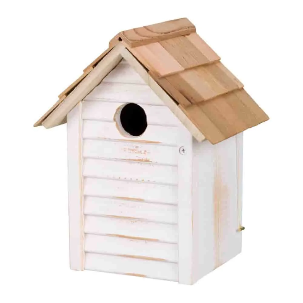 "Nichoir en Bois pour Oiseaux, 18x24x15 cm, Ø 3cm image"