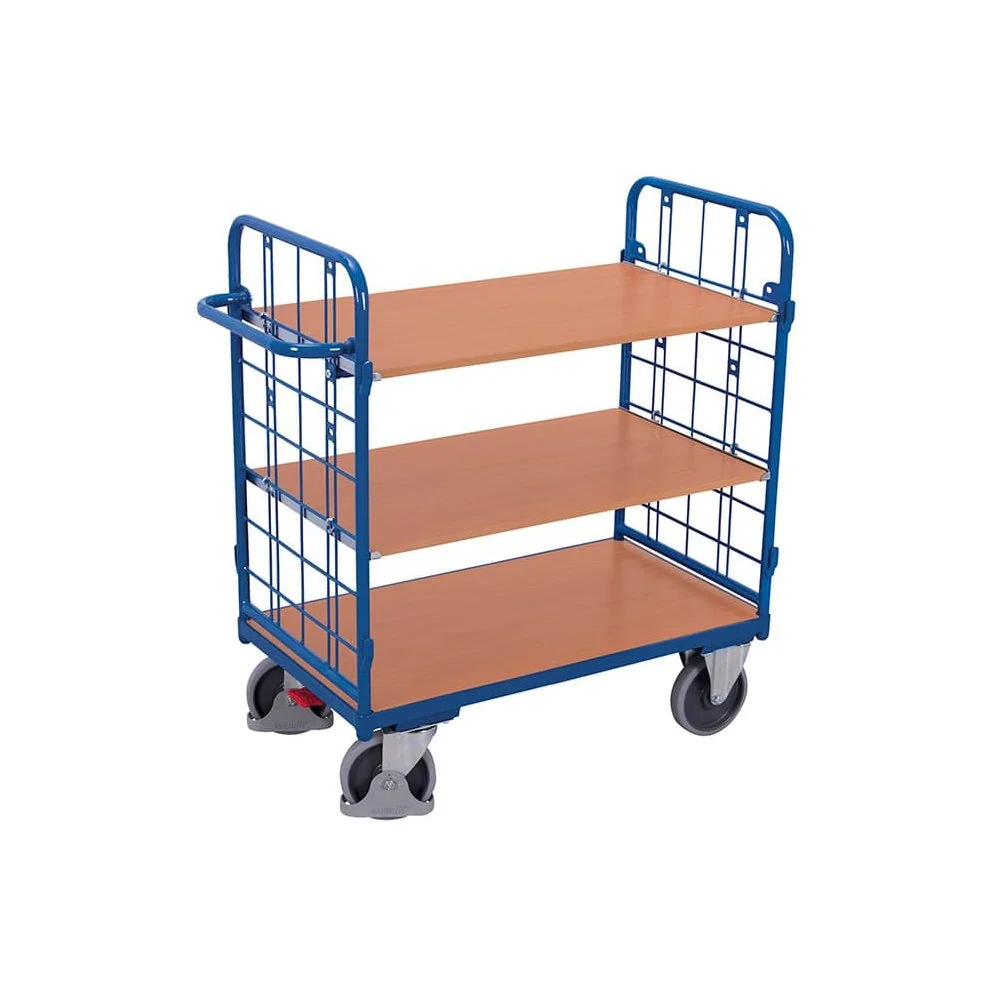 "Chariot de manutention 500 kg, Chariot grillagé, EasySTOP image"