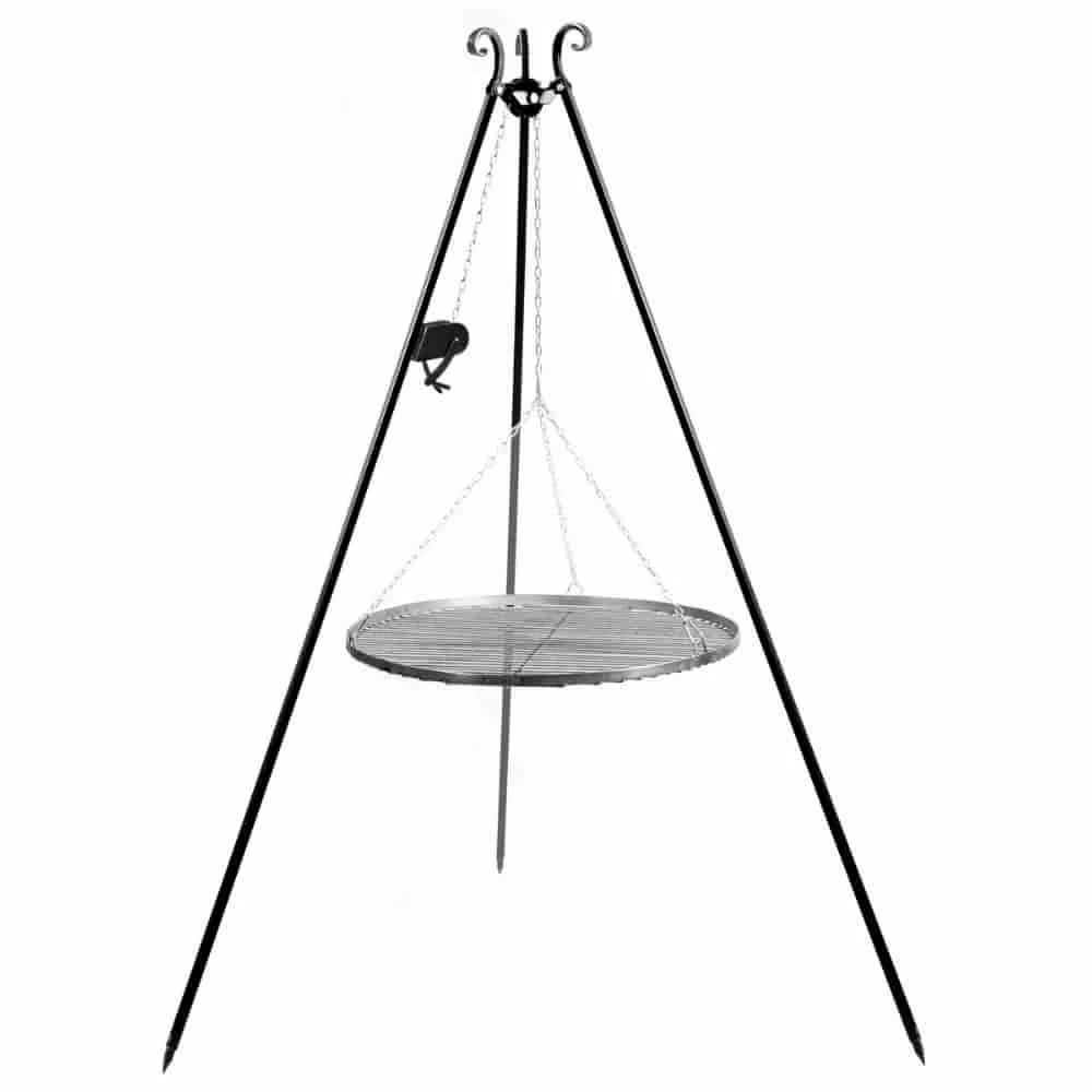 "Barbecue Balançoire Tripode, Grill avec Trépied 180cm et Grille 60cm image"