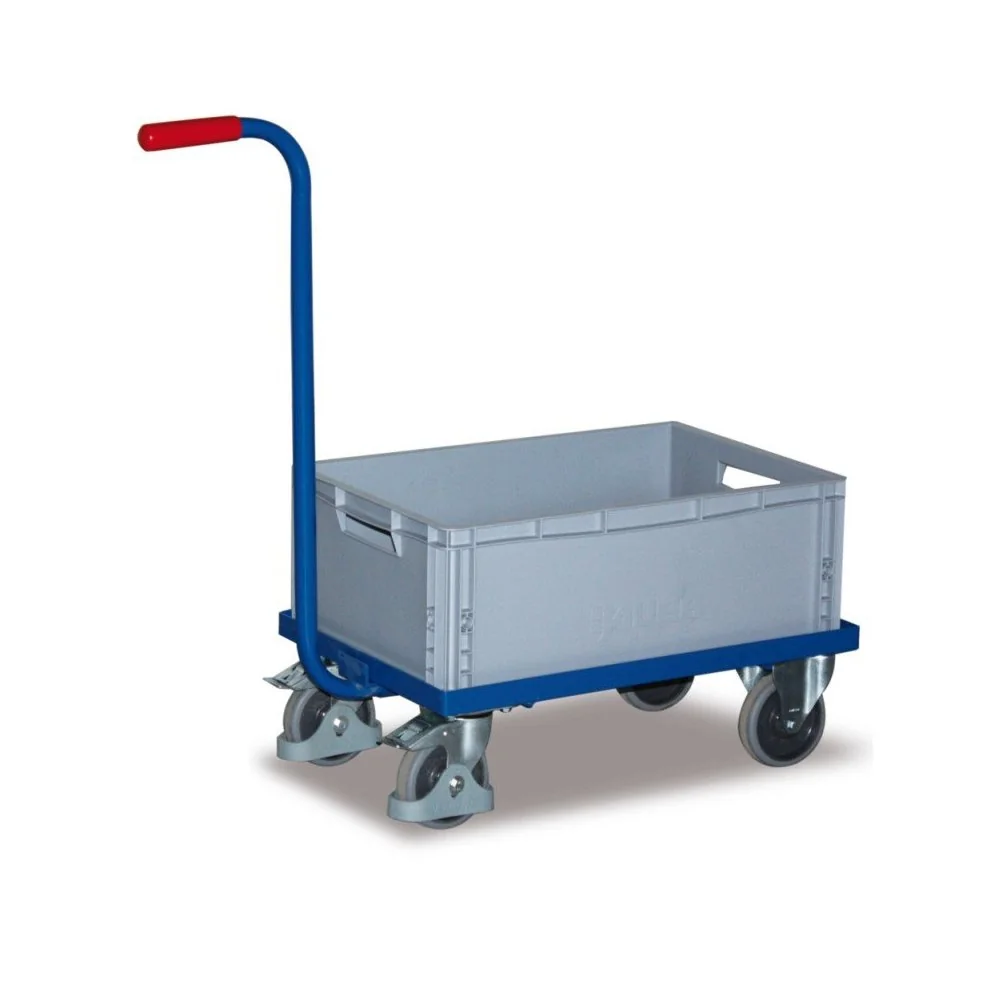 "Chariot de manutention 250 kg avec caisse plastique image"