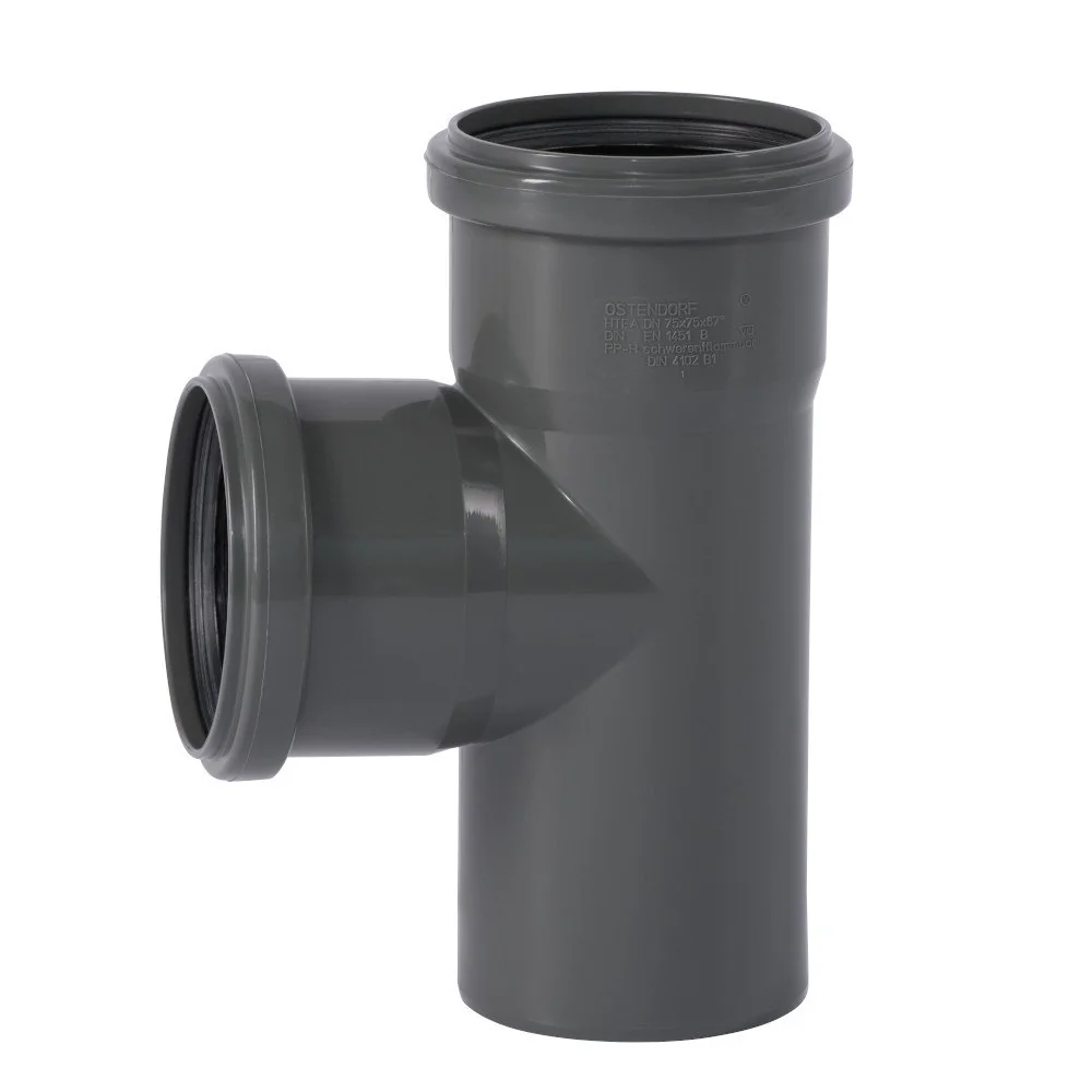 "Raccord HT 75mm, Coude d'évacuation 87 Degrés image"