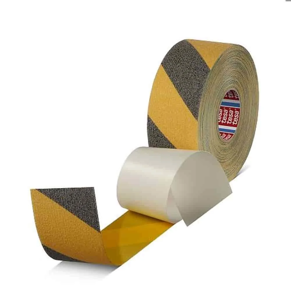 "Ruban Adhésif Antidérapant PVC, 50mm x 15m, Noir/Jaune image"