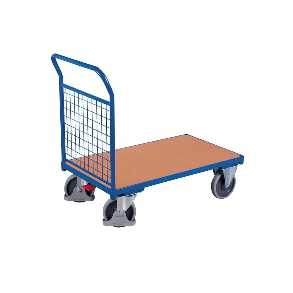 "Chariot de transport 500 kg, Chariot grillagé à ridelles EasySTOP image"