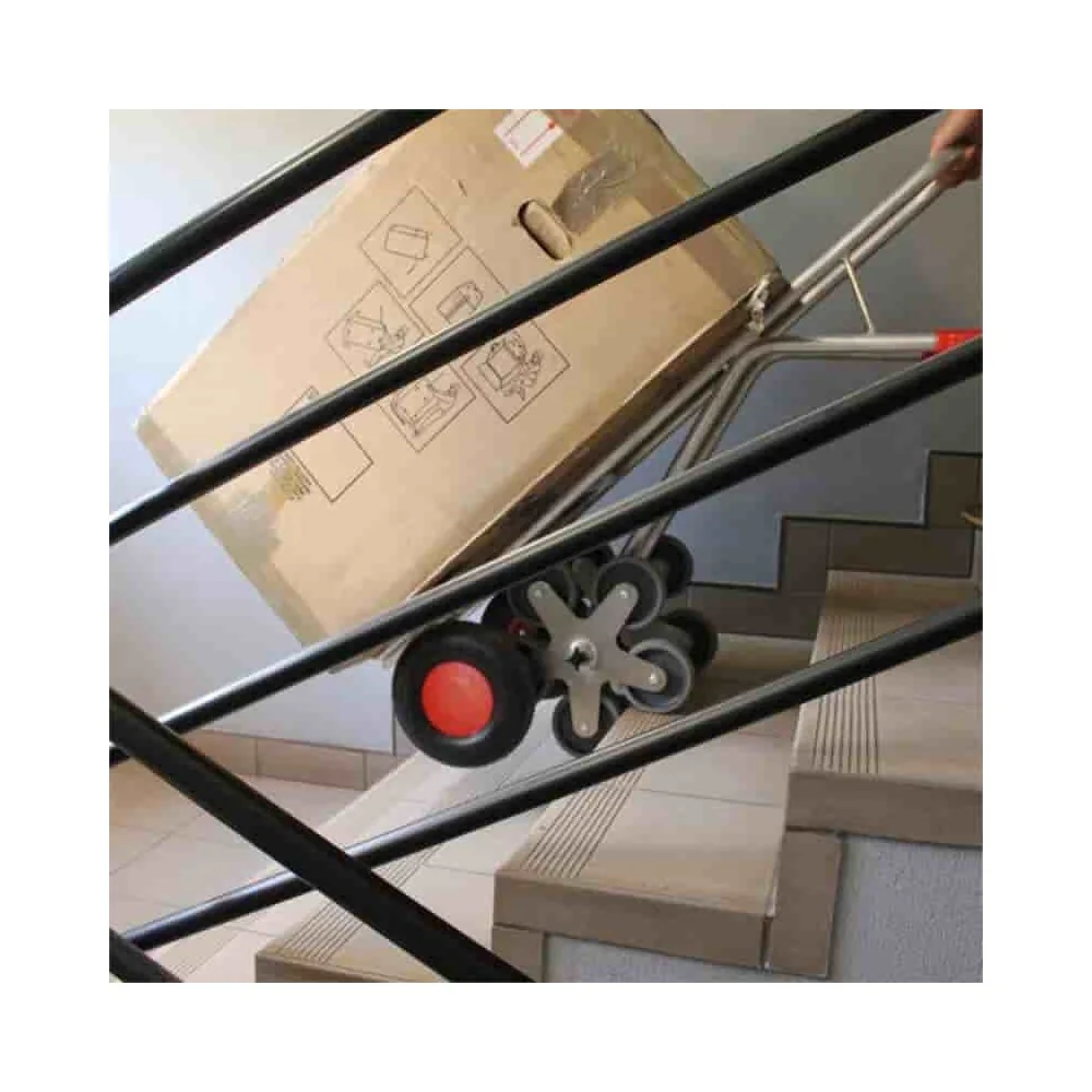 "Diable escalier 200 kg, chariot monte escalier, diable aluminium avec grande pelle image"