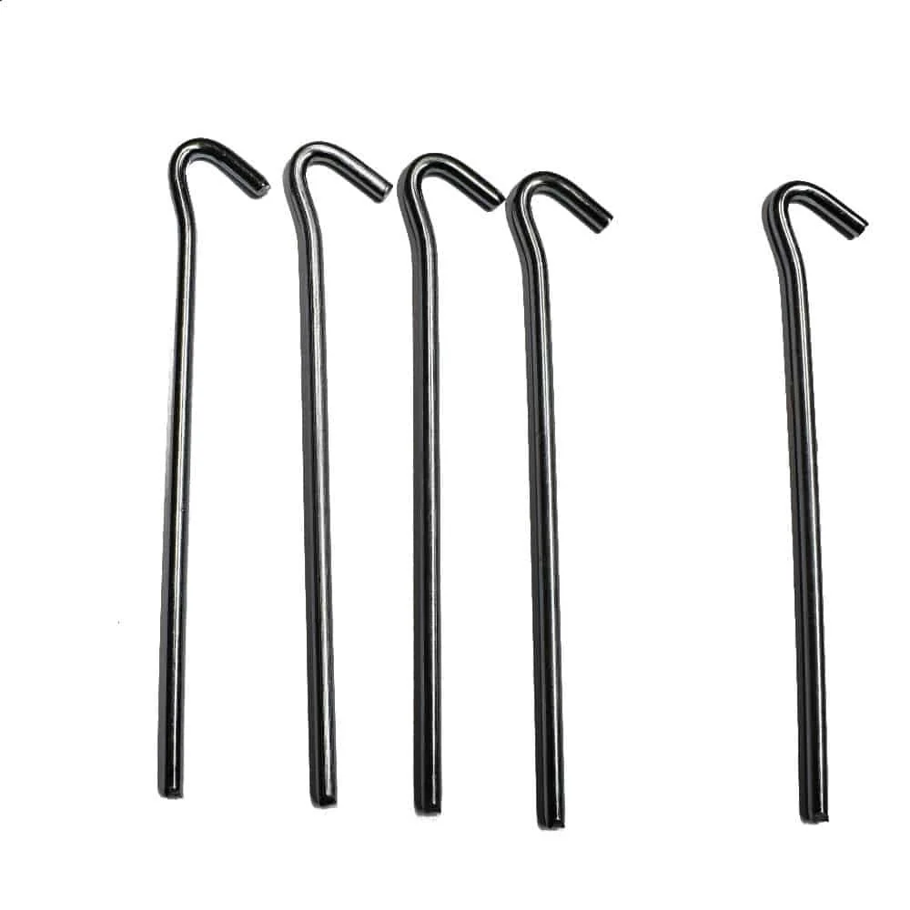 "Piquets de Tente Triangulaires, Jeu de 5, Acier Galvanisé 30 cm image"