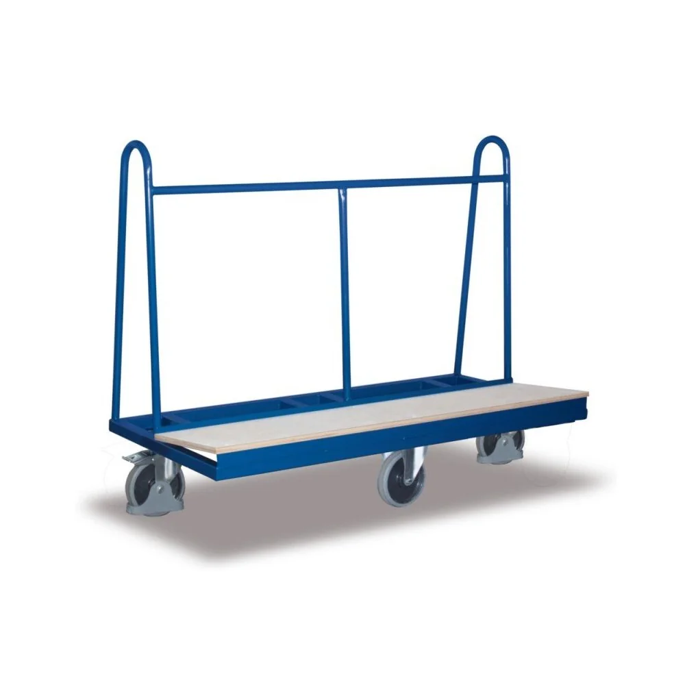 "Chariot à Panneaux avec Plateau Bois, Charge 500kg, 1500x680mm image"
