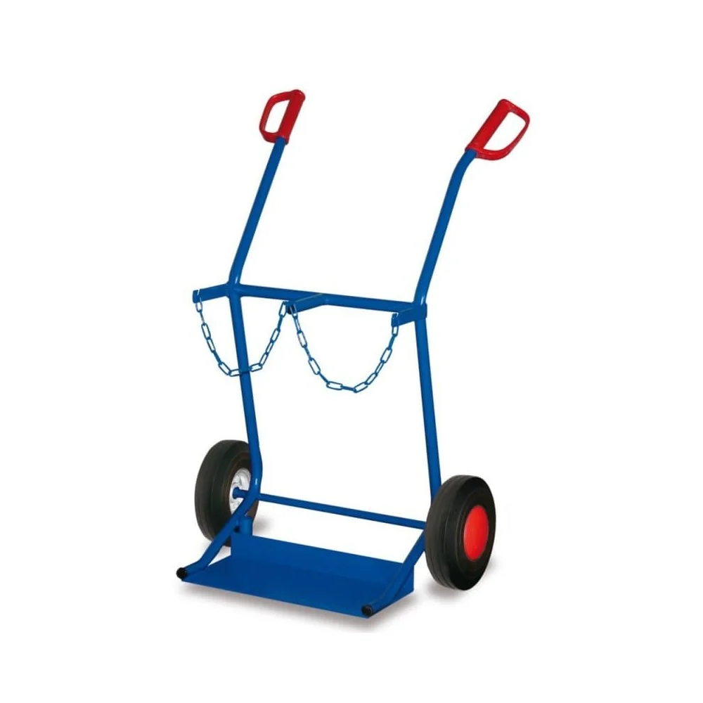 "Chariot porte-bouteilles de gaz en acier, 2 x 20L, Roues pleines image"