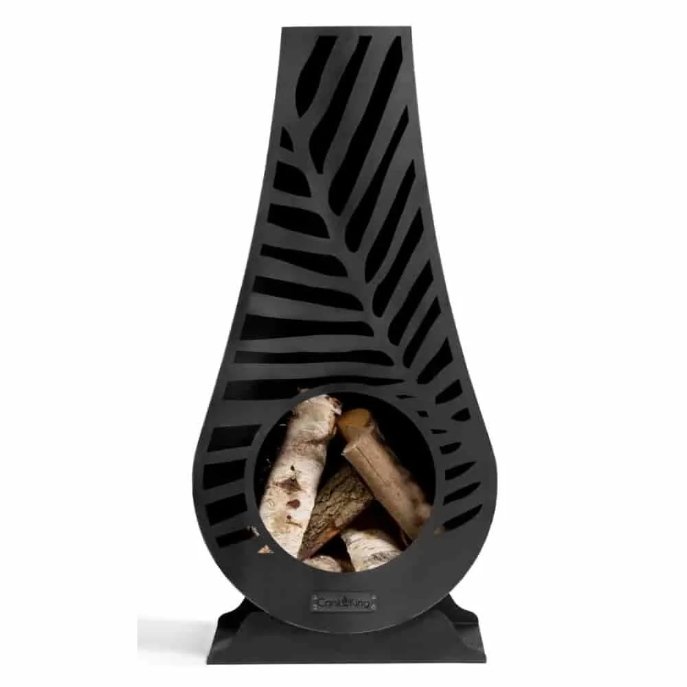 "Cheminée de Jardin LIMA en Acier Brut: Brasero d'Extérieur & Chauffage de Terrasse image"