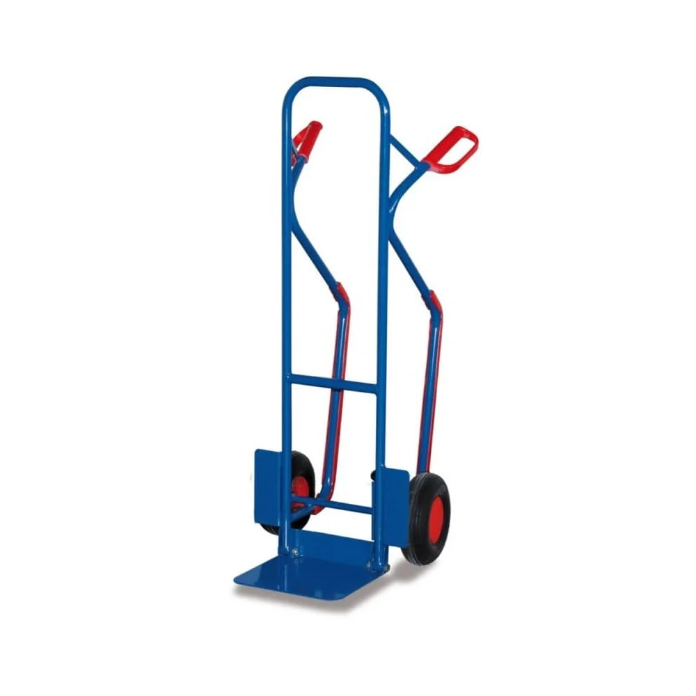 "Diable de Manutention en Acier, 200 kg, avec Pelle Rabattable et Roues Gonflables image"