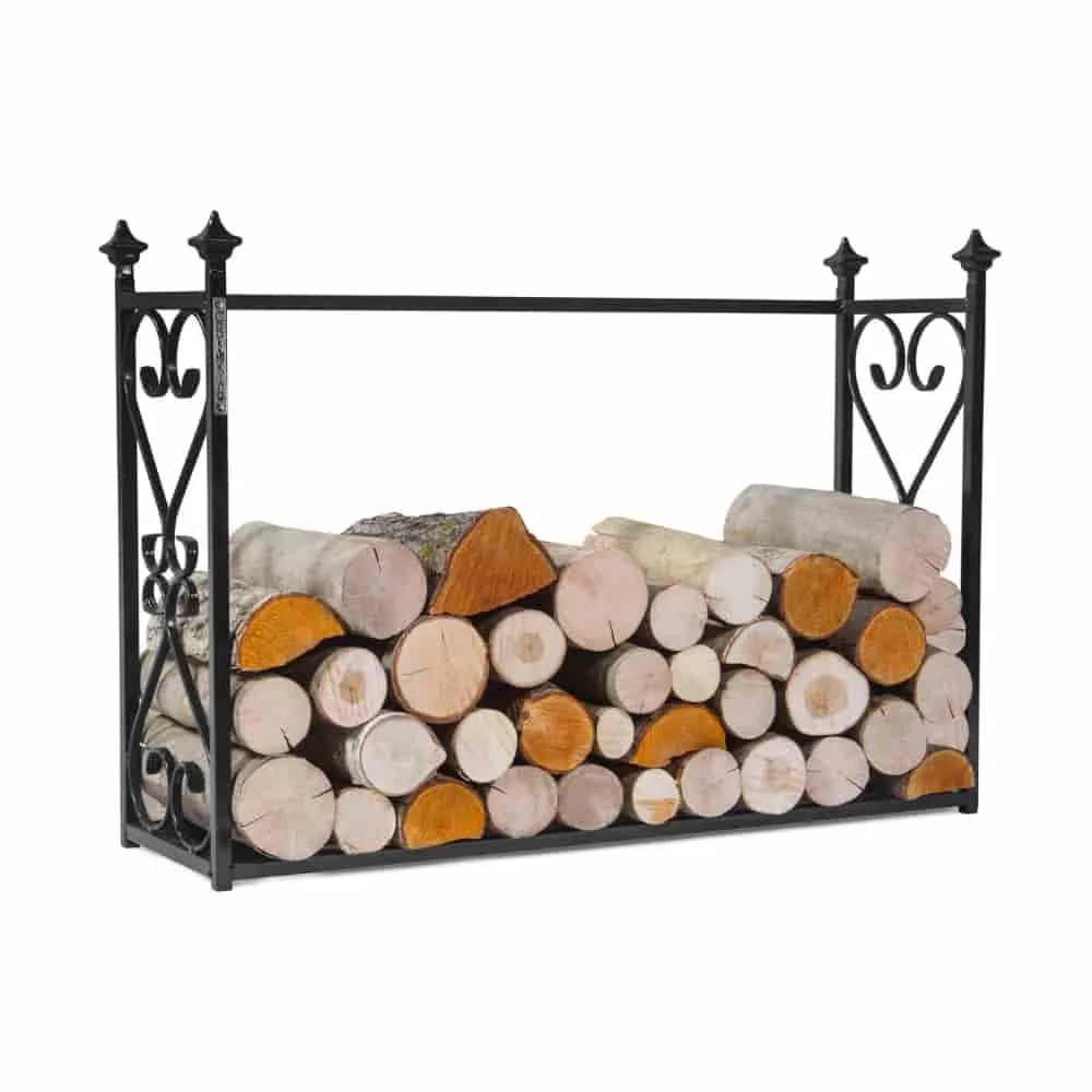 "Range-bûches en acier, Porte-bûches Design, Stockage Bois Chauffage, 60x90x25cm image"