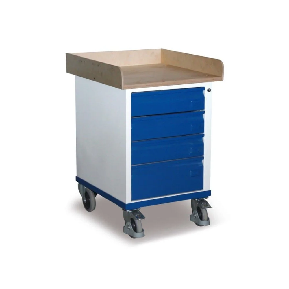 "Armoire d'Atelier Mobile à 4 Tiroirs et Surface de Chargement image"