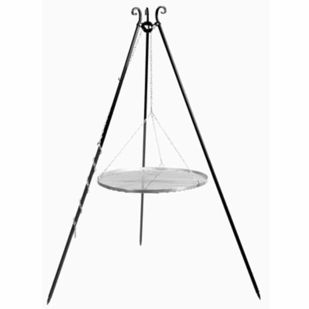 "Barbecue Suspendu Tripode avec Grille Inox 80cm image"