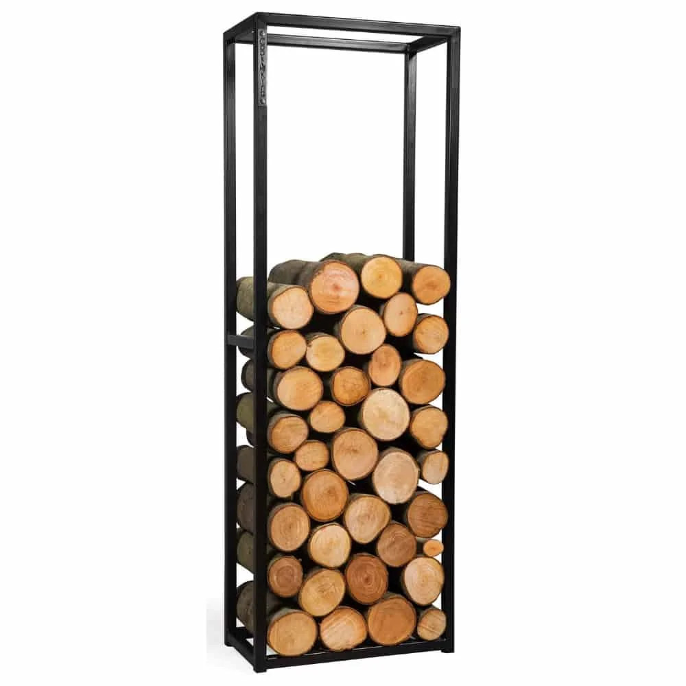 "Range-bûches Moderne en Acier, Étagère Bois de Chauffage Intérieur/Extérieur image"
