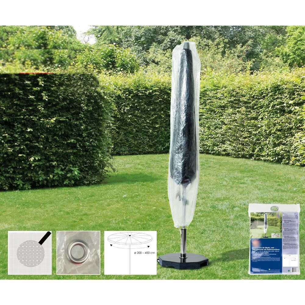 "Housse de Protection Parasol de Jardin Transparente, Ø200-400cm image"