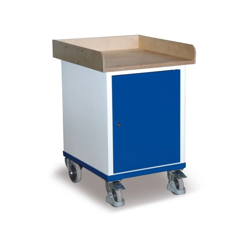 "Armoire d'Atelier Mobile avec Plan de Travail et Roulettes image"