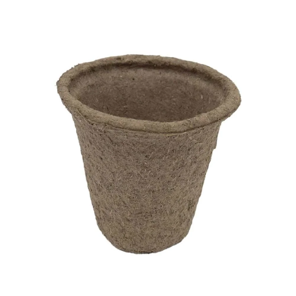 "Pots de fleurs compostables 8x8 cm - Godets de culture biodégradables pour semis image"