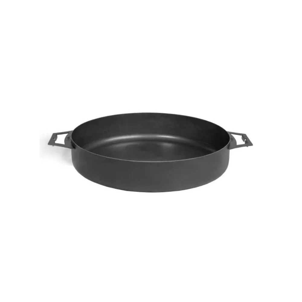 "Poêle à Griller en Acier Naturel 50 cm avec 2 Poignées pour Feu de Camp - Qualité Artisanale image"