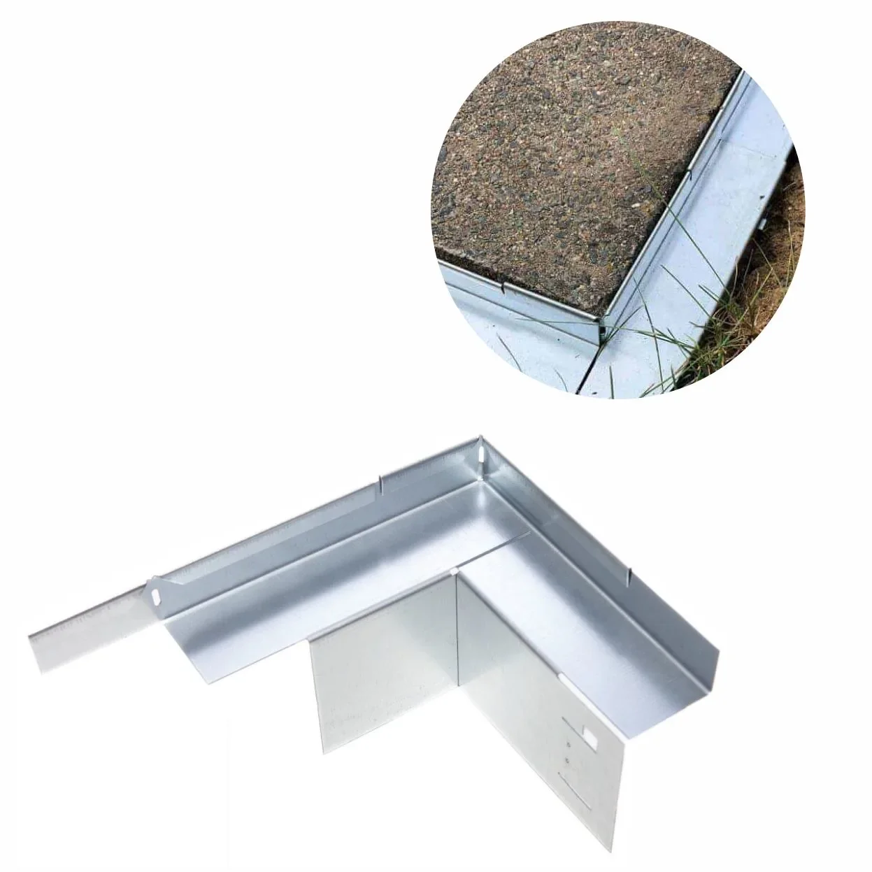 "Angle intérieur pour bord de pelouse avec passage de roue 9,5 cm | Bordure Jardin | Bordures de Jardin, couleur: non coloré image"