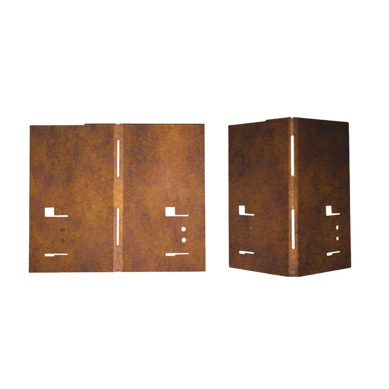 "Coin en acier corten pour bordure de jardin, 8 x 8 x 18,5 cm image"