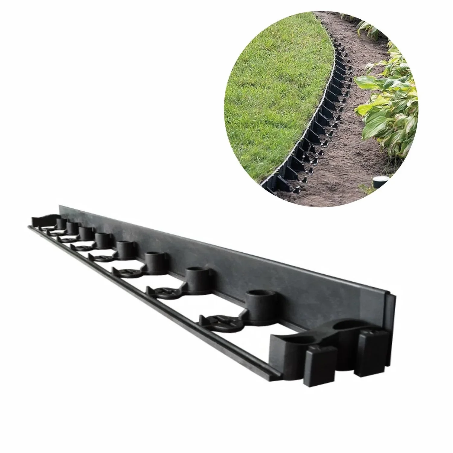 "Bordure Jardin Plastique 6cm x 1m | Bordures de Jardin | Bordure en Plastique image"