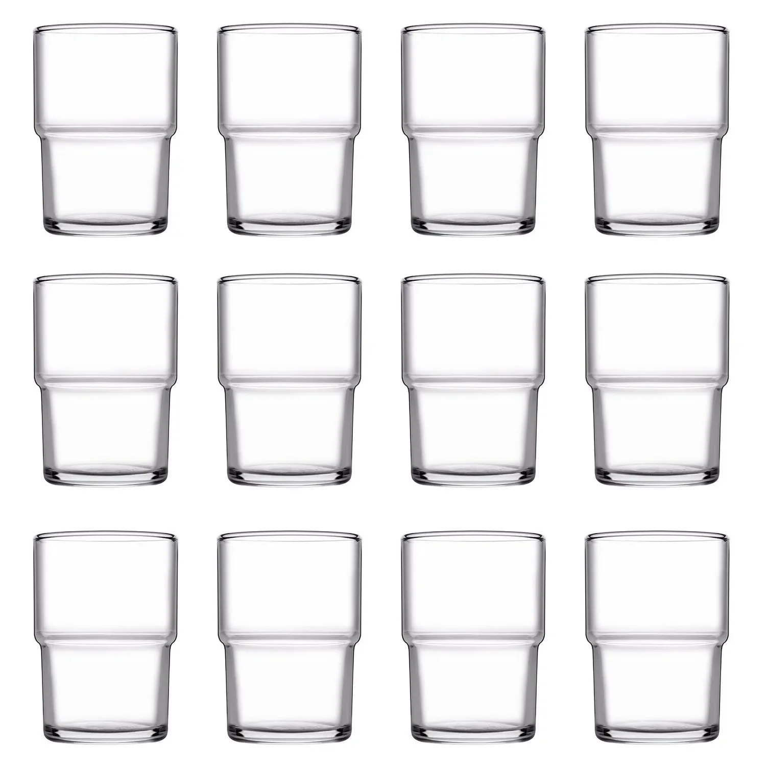 Verre à boire, verres à eau Lot de 12 - Hill, 200ml