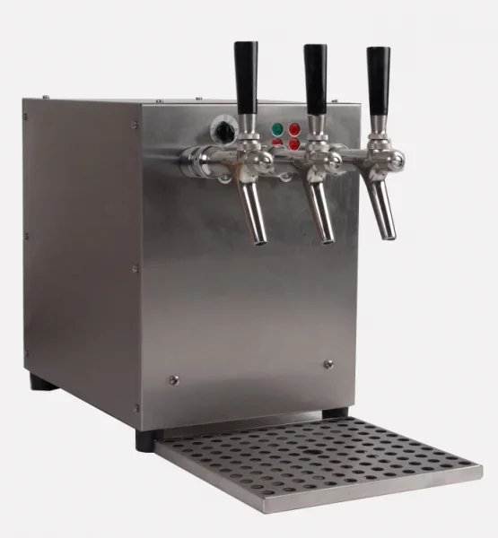 Distributeur boisson chaude, marmite à vin chaud, chauffe vin - avec pompe auto-amorçante, acier inoxydable, 3 lignes 3 kW