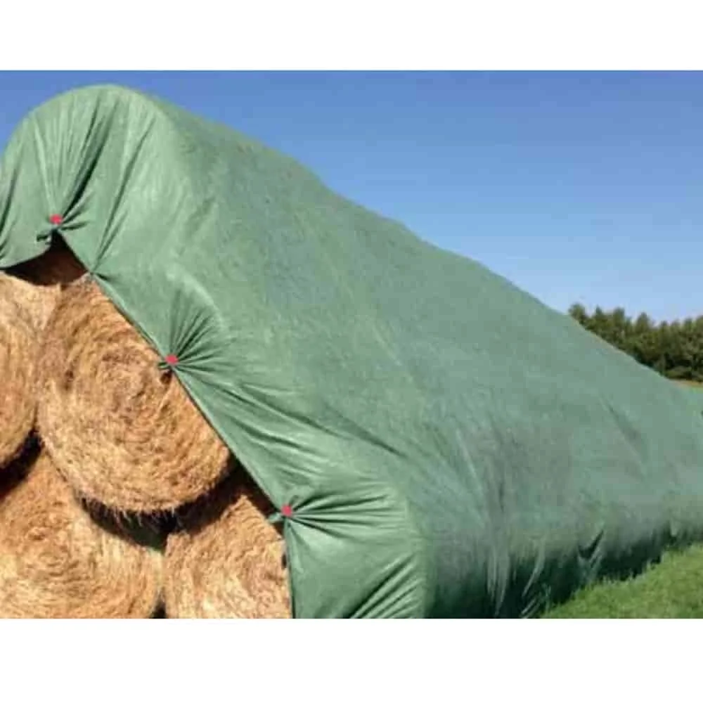 "Bâche de protection paille 140g/m² 9,8m x 12,5m (122,5m²) - Protection récolte et ballots image"