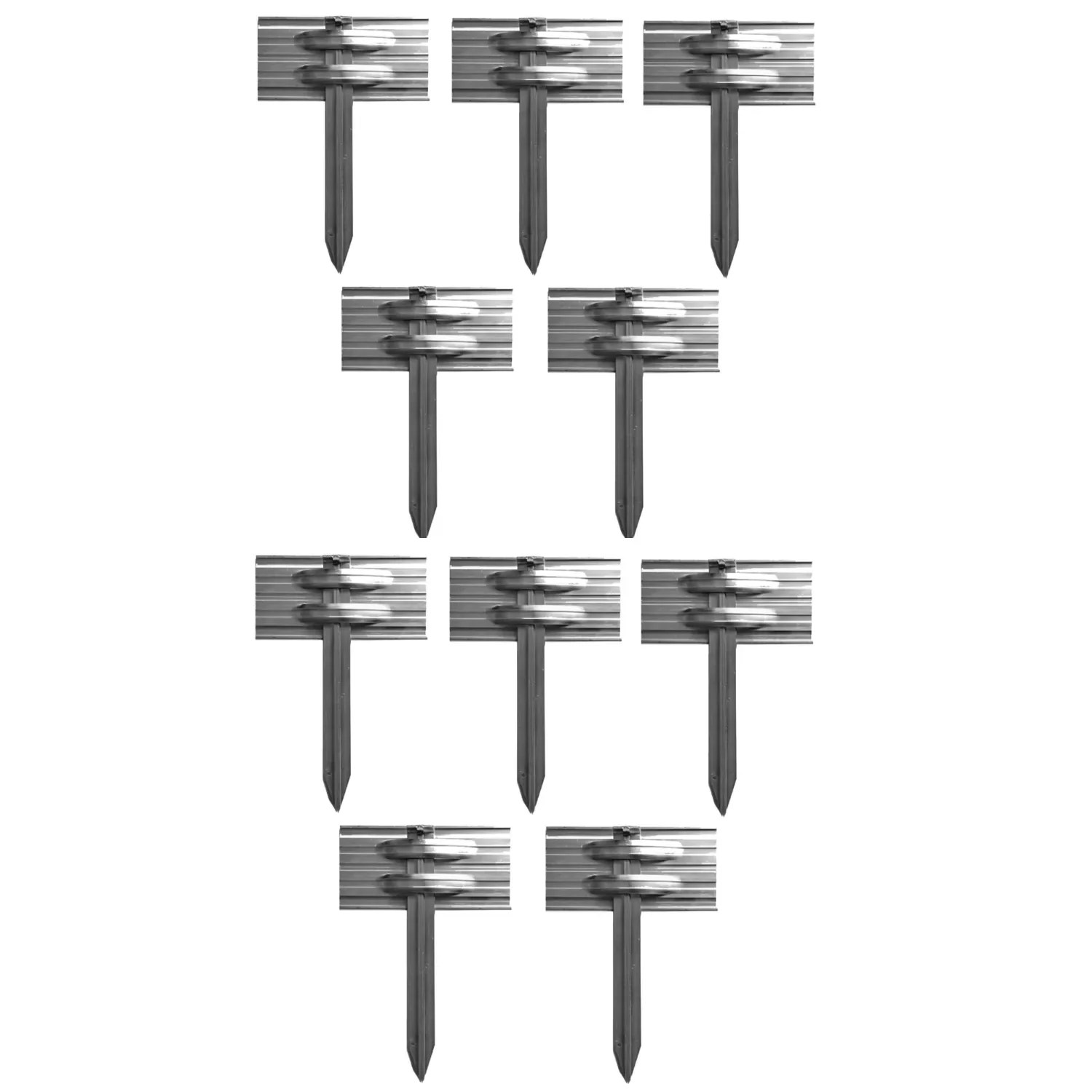 Jeu de 10 Set d'ancrage pour Bordures de jardin Green Universe 10 cm | Bordure Jardin | Bordure jardin metal