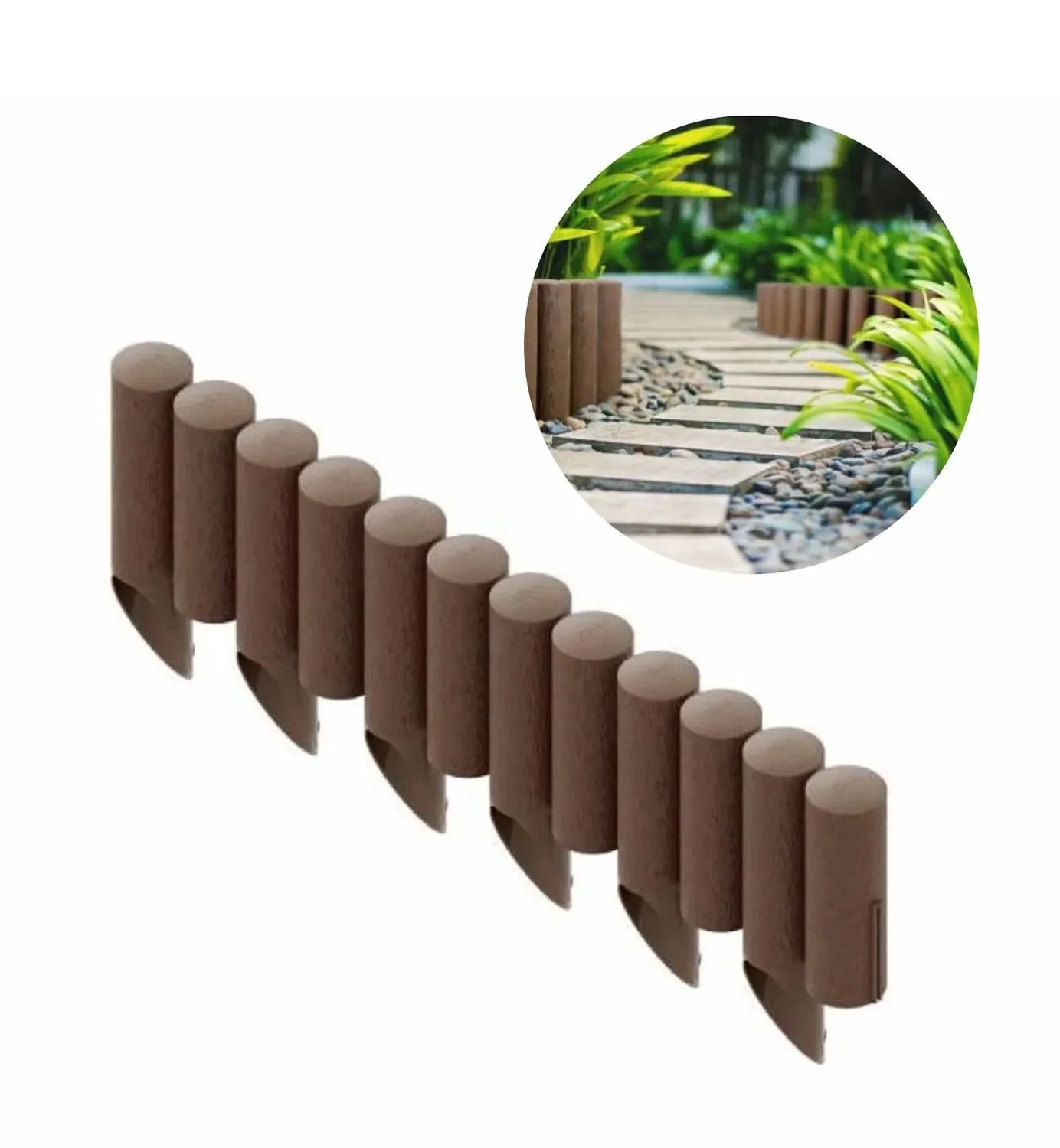 "Bordure Jardin Plastique brun 2,3m x 25,5cm | Bordure Jardin | Bordures de Jardin image"