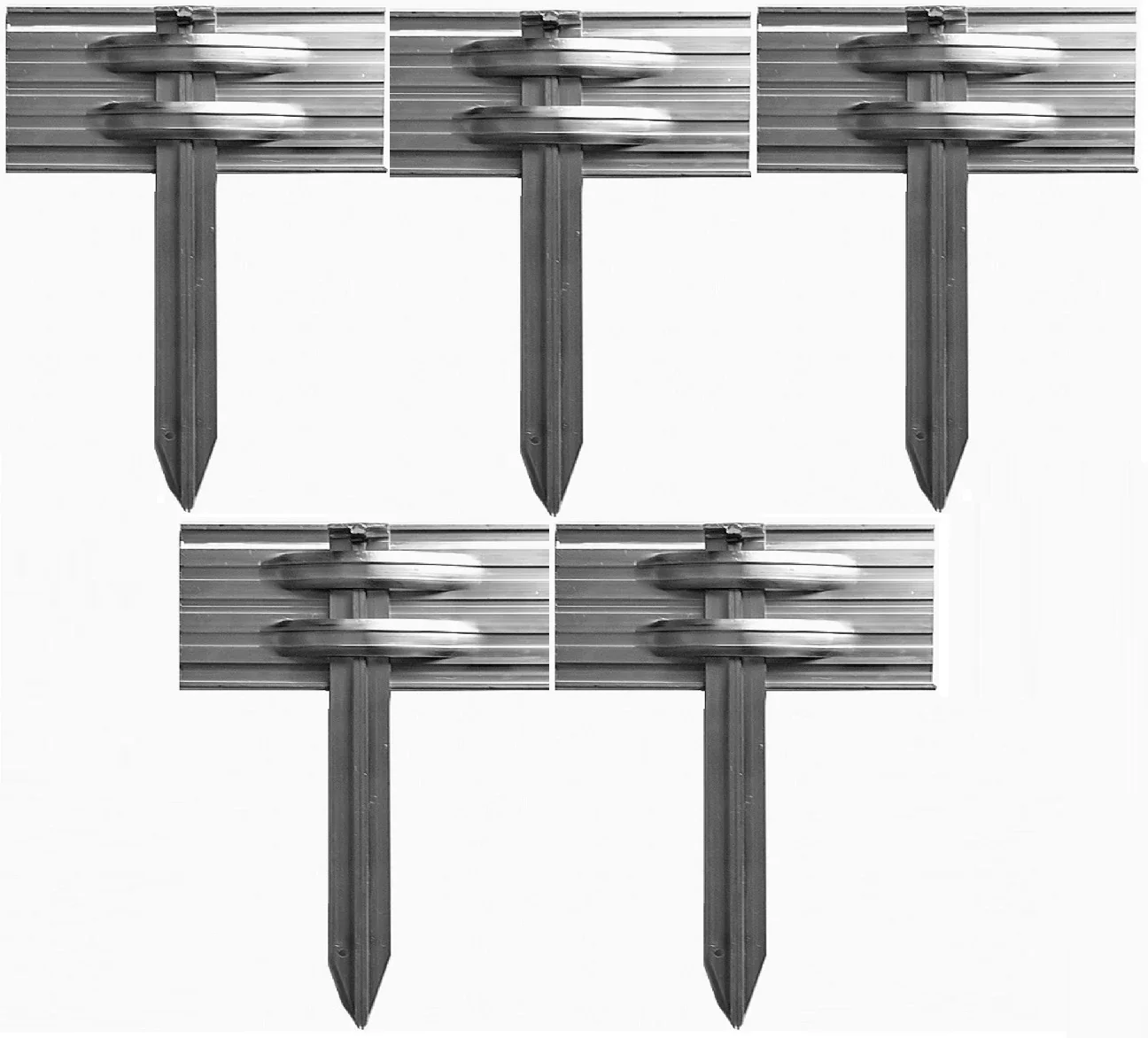 "Jeu de 5 ancrages pour Bordures de jardin en aluminium ultra solide | Bordure Jardin | Bordure jardin metal image"