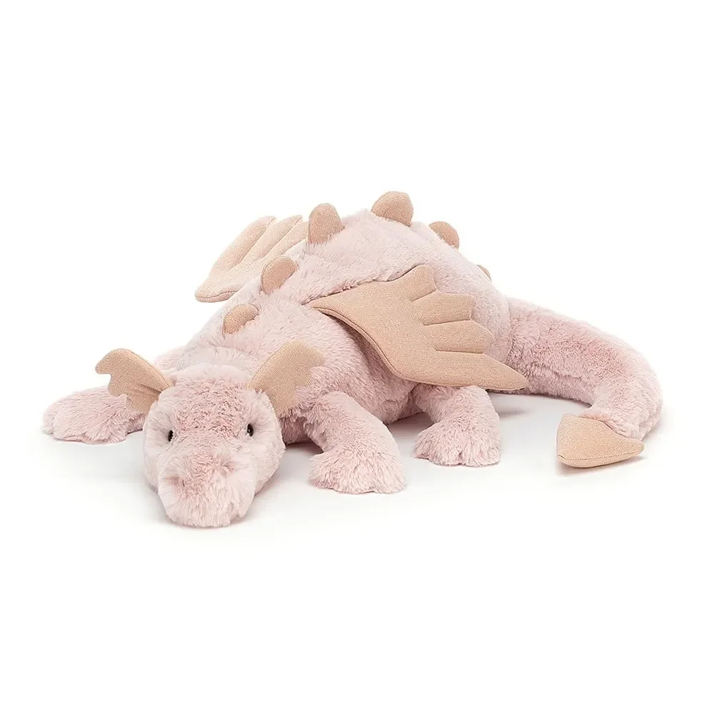 "Jellycat Peluche - Rose Dragon, Taille: Énorme - H19 X L66 CM image"