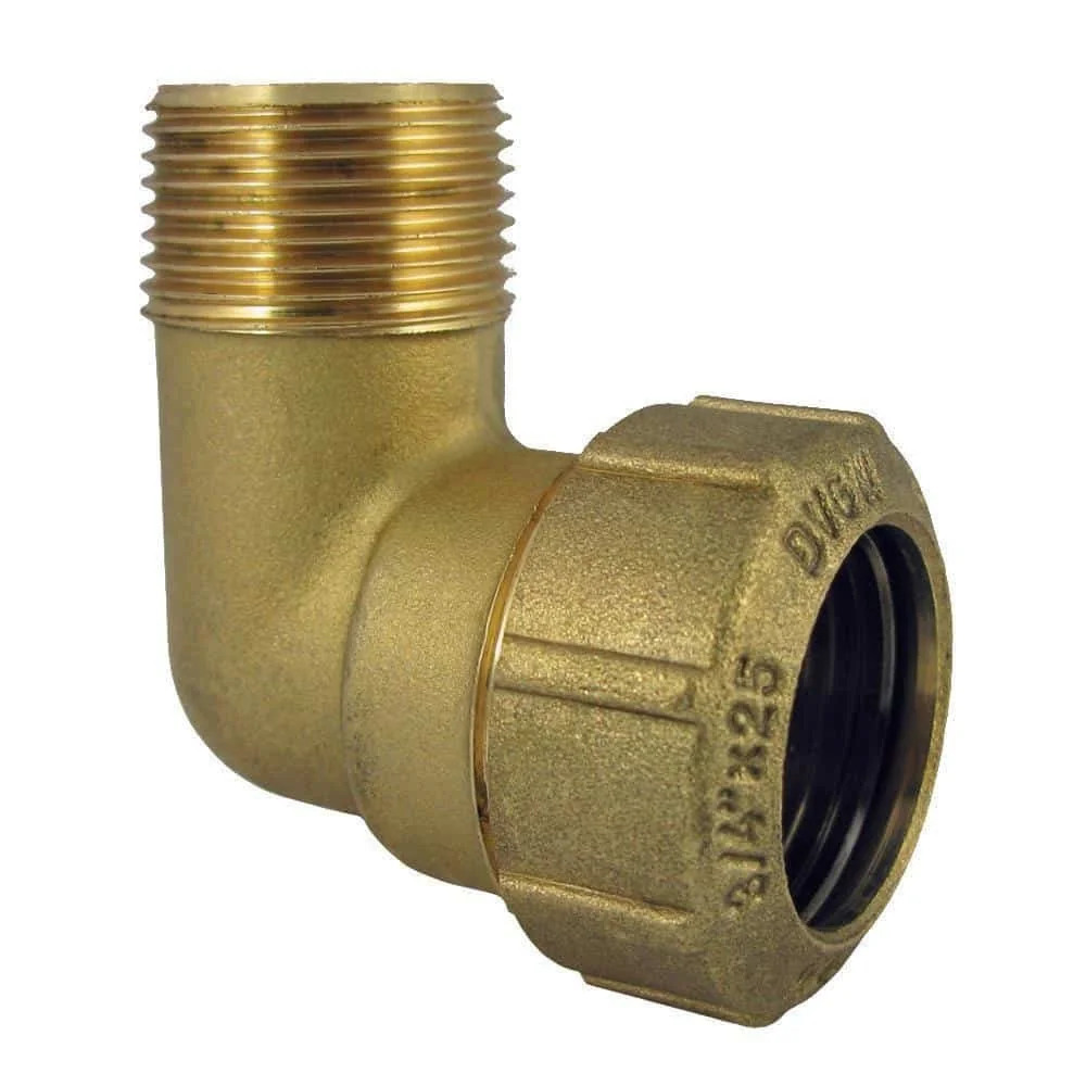 "Raccord PE Laiton, Coude 90° Filetage 20x1/2" image"